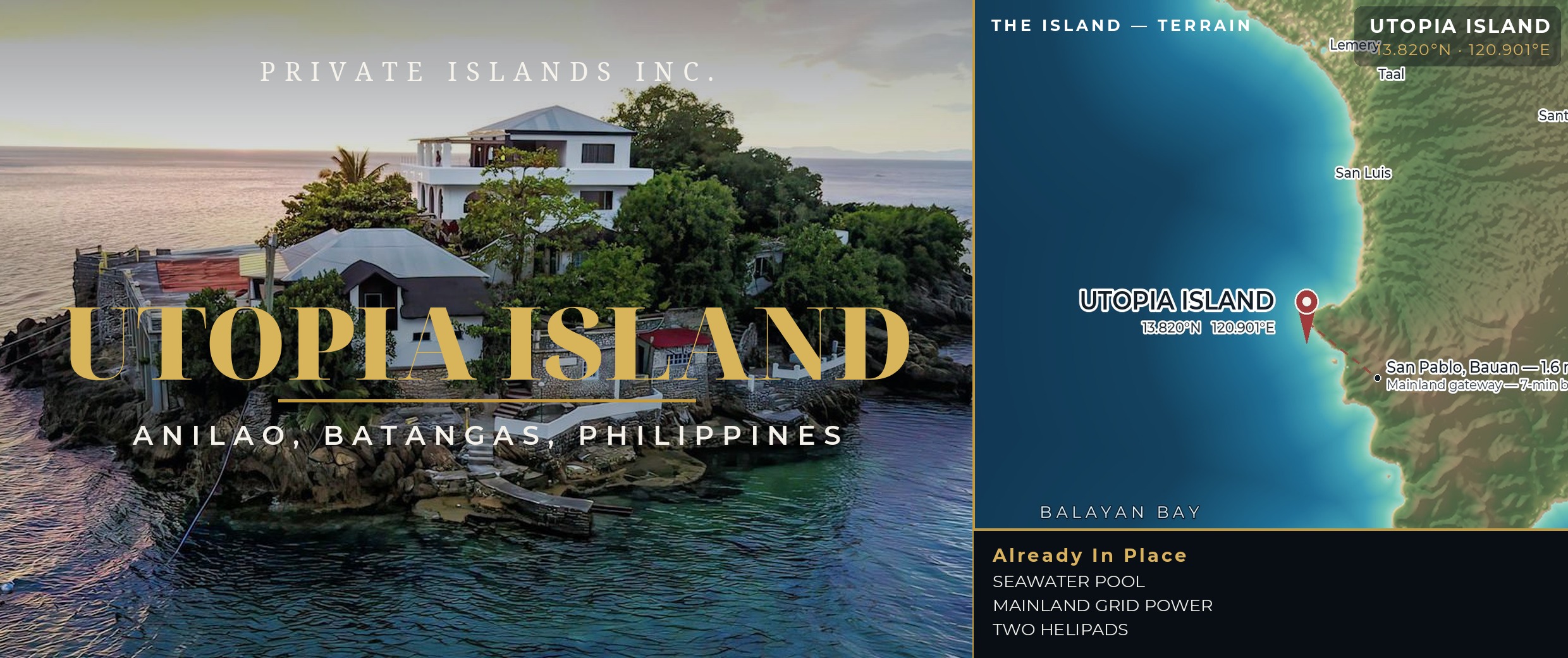 Utopia Island Beach Resort brochure