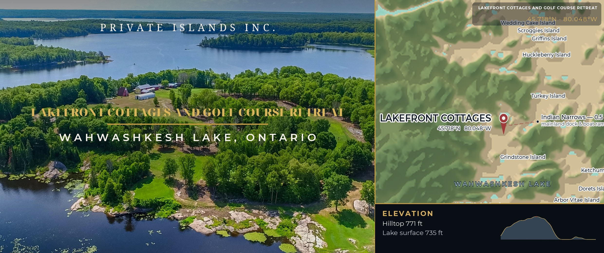 Lakefront Cottages and Golf Course Retreat brochure
