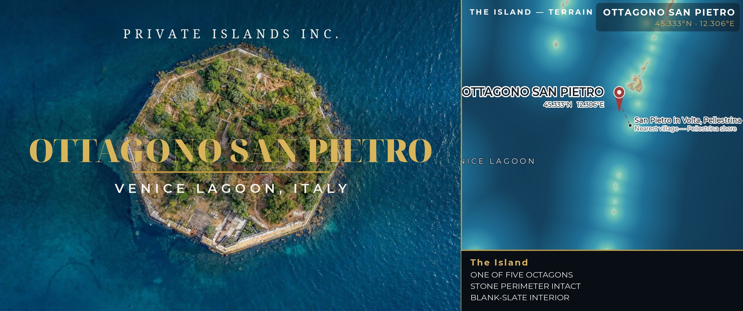 Island of Ottagono San Pietro brochure