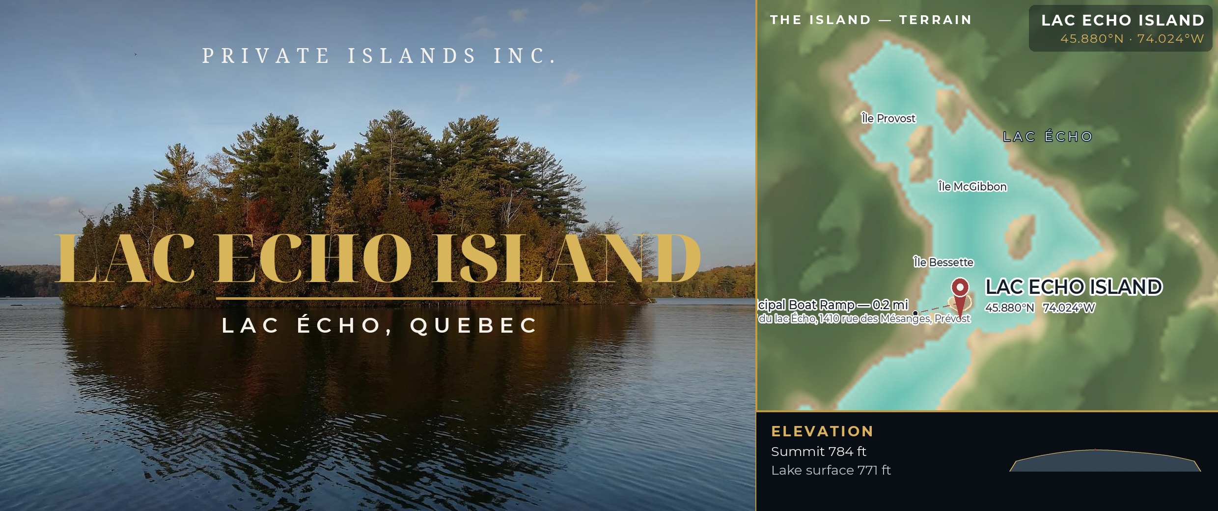 Lac Echo Island brochure