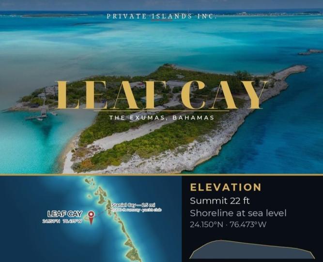 Leaf Cay – Private island in The Exumas, Bahamas, Caribbean